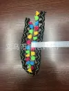 In stock, we offer colorful three-flower flowered tassel brooms, lace four-color brooms, and DIY clothing accessories Specification image